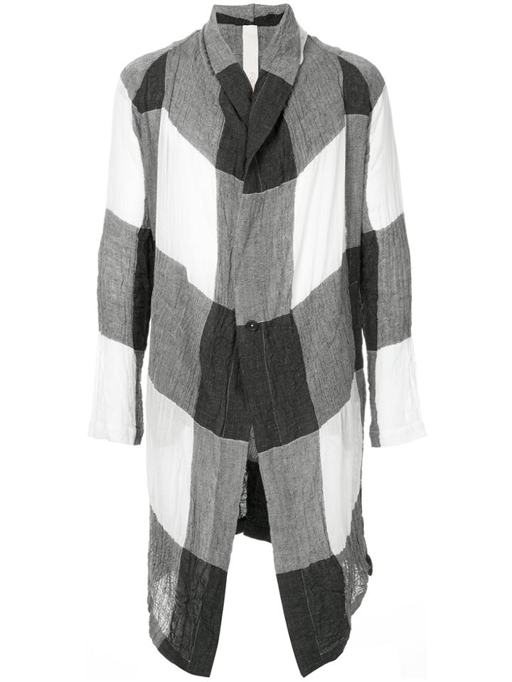 Forme D'expression Hooded Robe Coat - Black