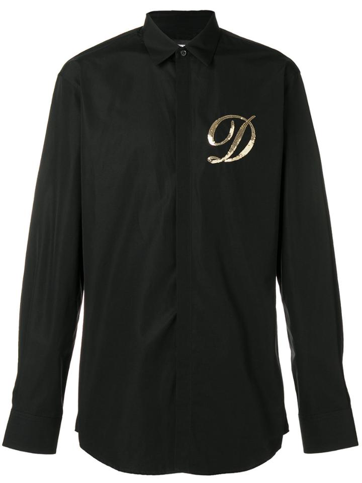 Dsquared2 Embellished D Shirt - Black