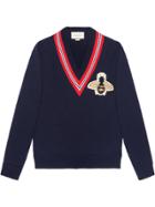 Gucci Wool Sweater With Bee Appliqué - Unavailable