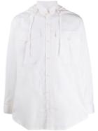 David Catalan Hooded Shirt - White