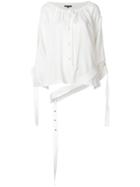 Ann Demeulemeester Oversized Drawstring Blouse - Nude & Neutrals