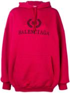 Balenciaga Logo Hoodie - Red