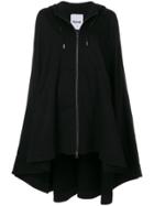 Koché Side Slit Cape Hoodie - Black