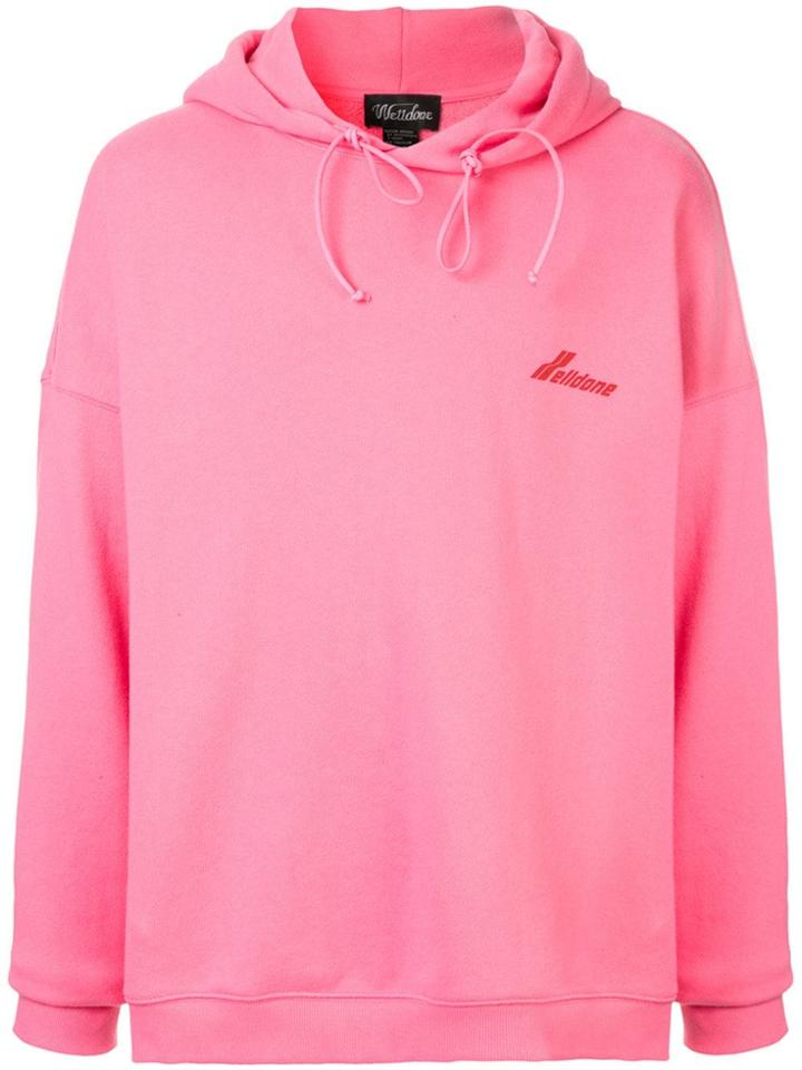 We11done Oversized Logo Hoodie - Pink
