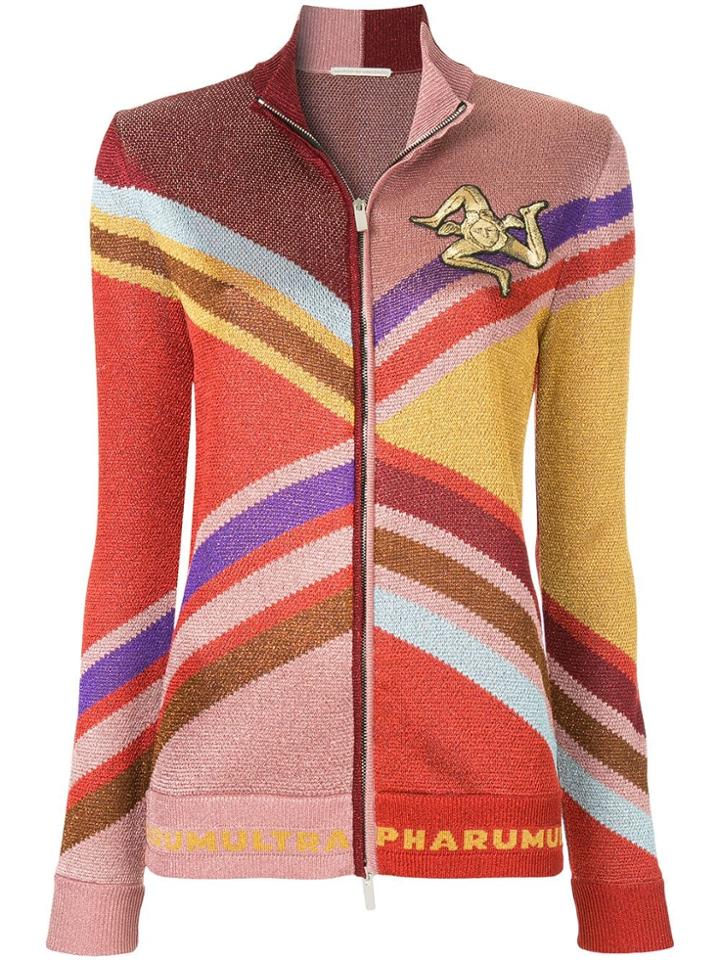 Marco De Vincenzo Colour Block Zipped Cardigan - Multicolour