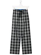 Natasha Zinko Kids Teen Double-check Trousers - Black