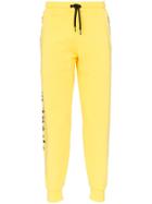 Palm Angels Logo Print Drawstring Cotton Sweat Pants - Yellow