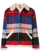 Supreme Faux Shearling Plaid Jacket - Multicolour
