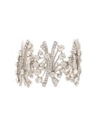 Oscar De La Renta Crystal-encrusted Cuff - Grey