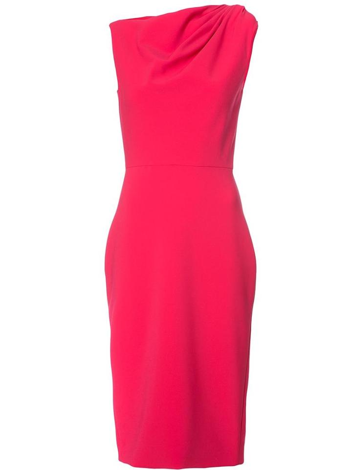 Christian Siriano Asymmetric Sleeves Dress, Women's, Size: 4, Pink/purple, Silk/polyester/polyurethane