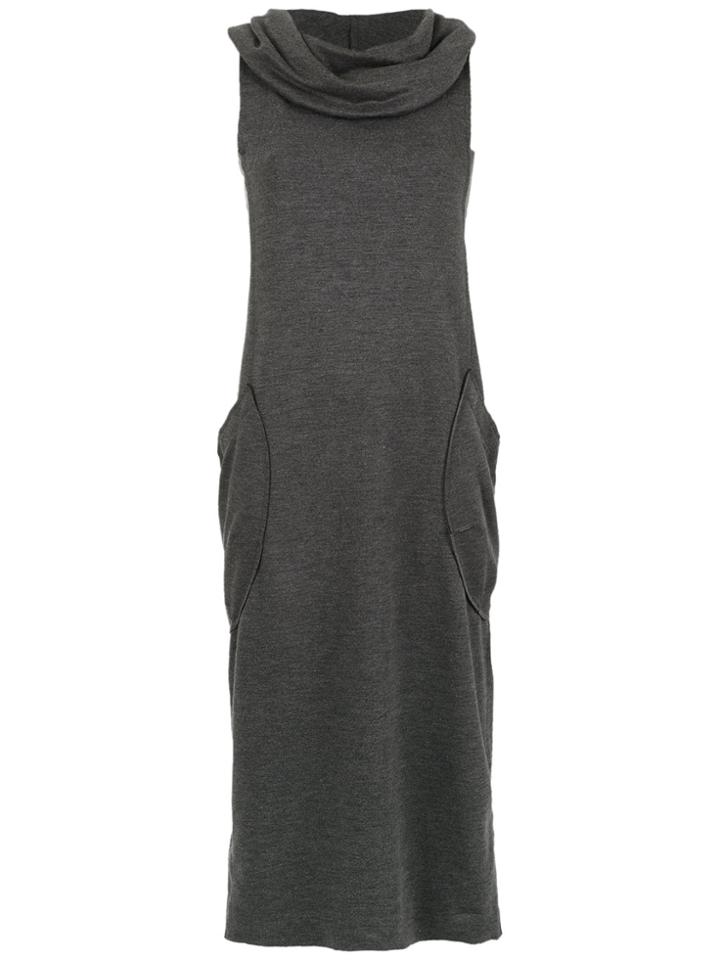 Mara Mac Cowl Neck Midi Dress - Grey