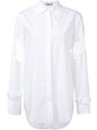 Nina Ricci Lace Inserts Shirt, Women's, Size: 34, White, Cotton