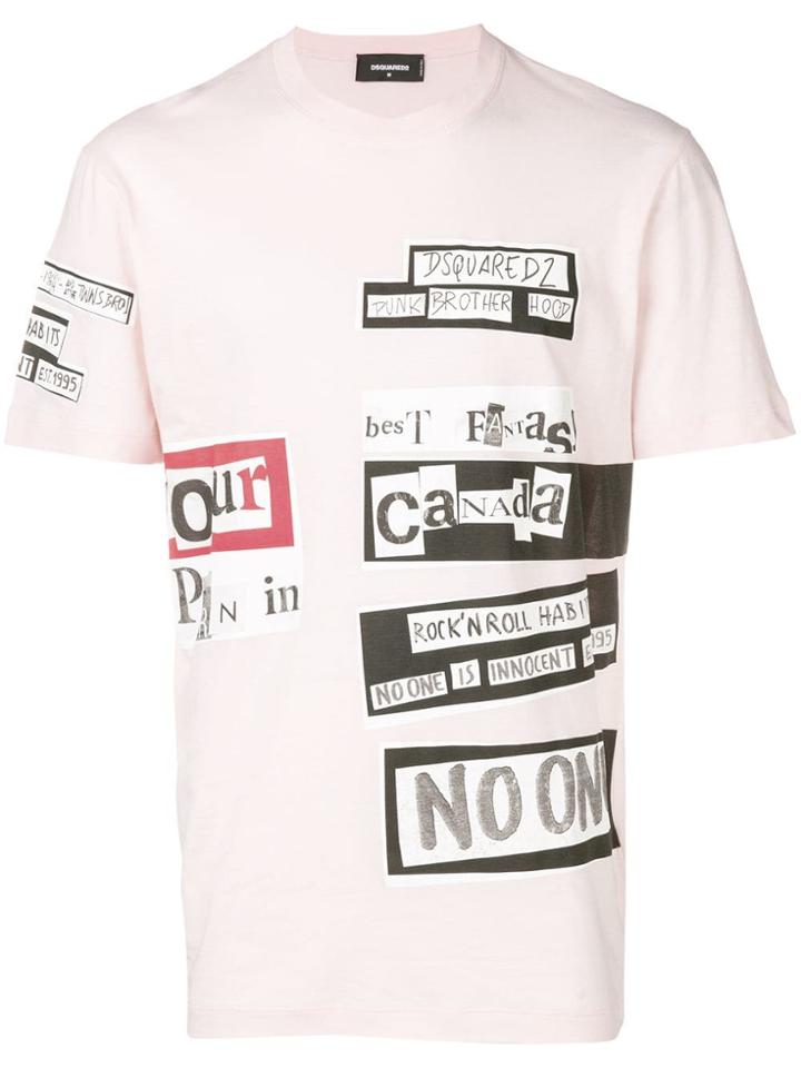 Dsquared2 Collage Print T-shirt - Pink