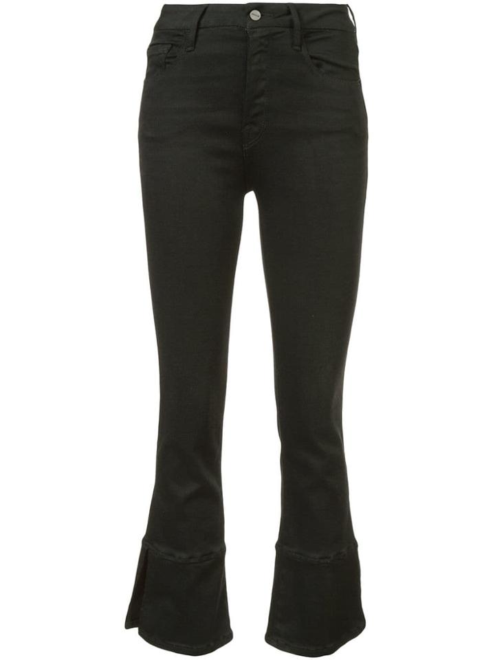 Frame Denim Le Crop Mini Boot Jeans - Black