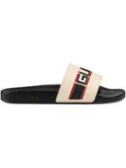 Gucci Gucci Stripe Rubber Slide Sandal - White