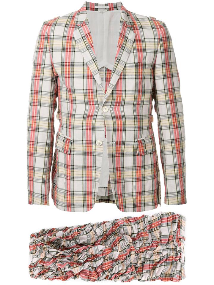 Comme Des Garçons Vintage Tartan Two-piece Suit - Multicolour