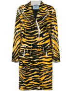 Prada Tiger Printed Overcoat - Yellow & Orange