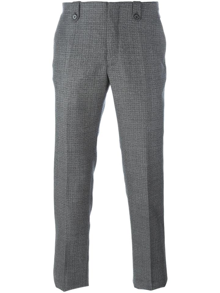 Maison Margiela Tonal Checked Trousers - Grey