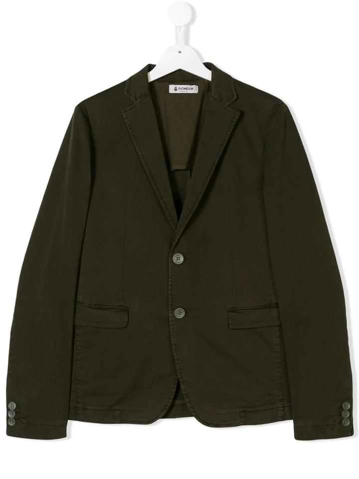 Dondup Kids Teen Single Breasted Blazer - Green