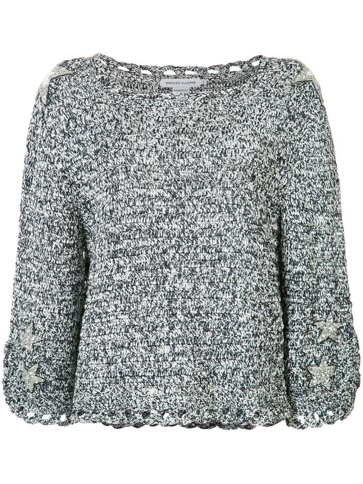 Spencer Vladimir - Marl Knitted Top - Women - Rayon - M/l, Blue, Rayon