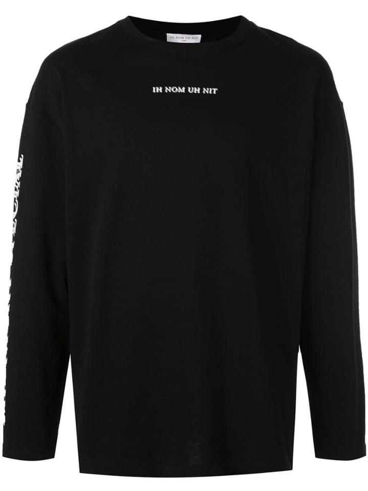Ih Nom Uh Nit Logo Long Sleeved T-shirt - Black