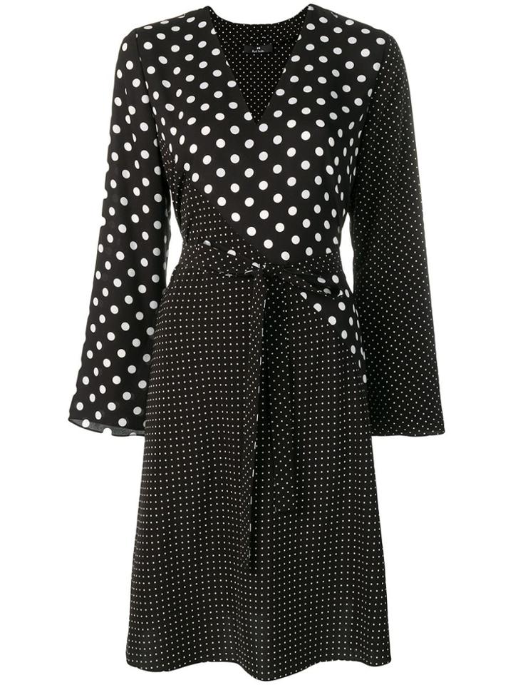 Ps Paul Smith Polka Dot Wrap-around Dress - Black