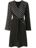 Ps Paul Smith Polka Dot Wrap-around Dress - Black