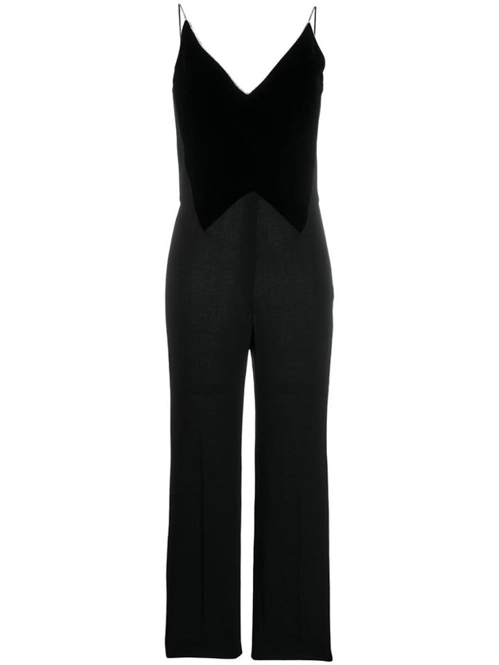 Givenchy Velvet Panel Jumpsuit - Black