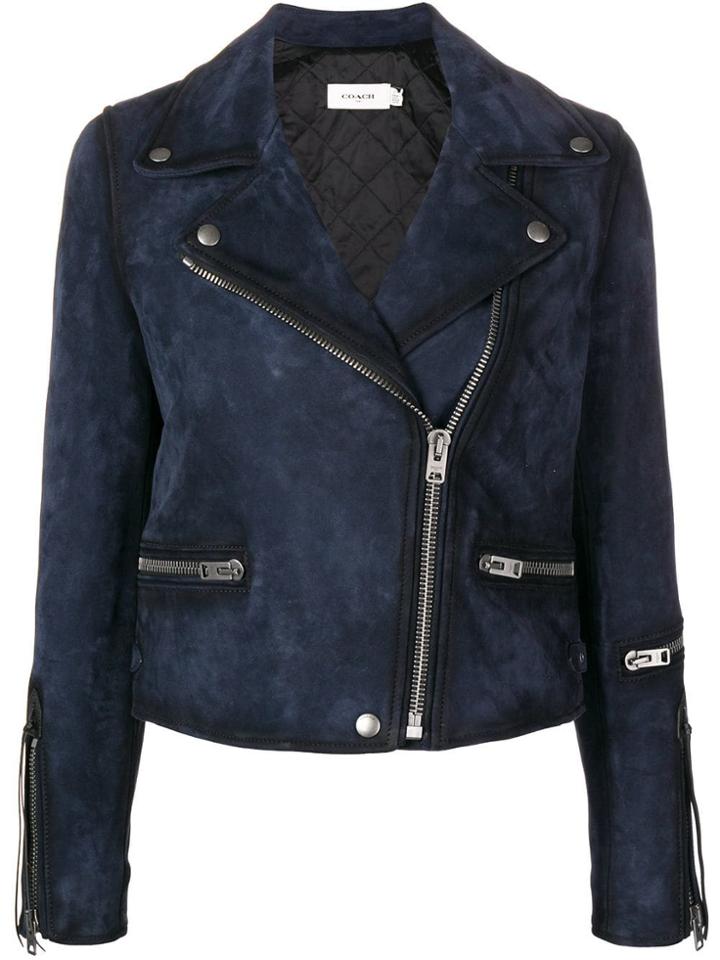 Coach Biker Jacket - Blue