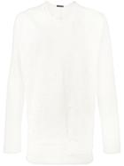 The Viridi-anne Distressed Cotton Long Sleeve T-shirt, Men's, Size: 5, White, Cotton