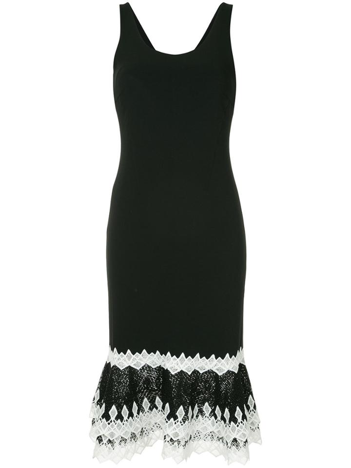 Jonathan Simkhai Diamond Crepe Appliqué Midi Dress - Black