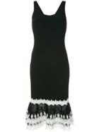 Jonathan Simkhai Diamond Crepe Appliqué Midi Dress - Black