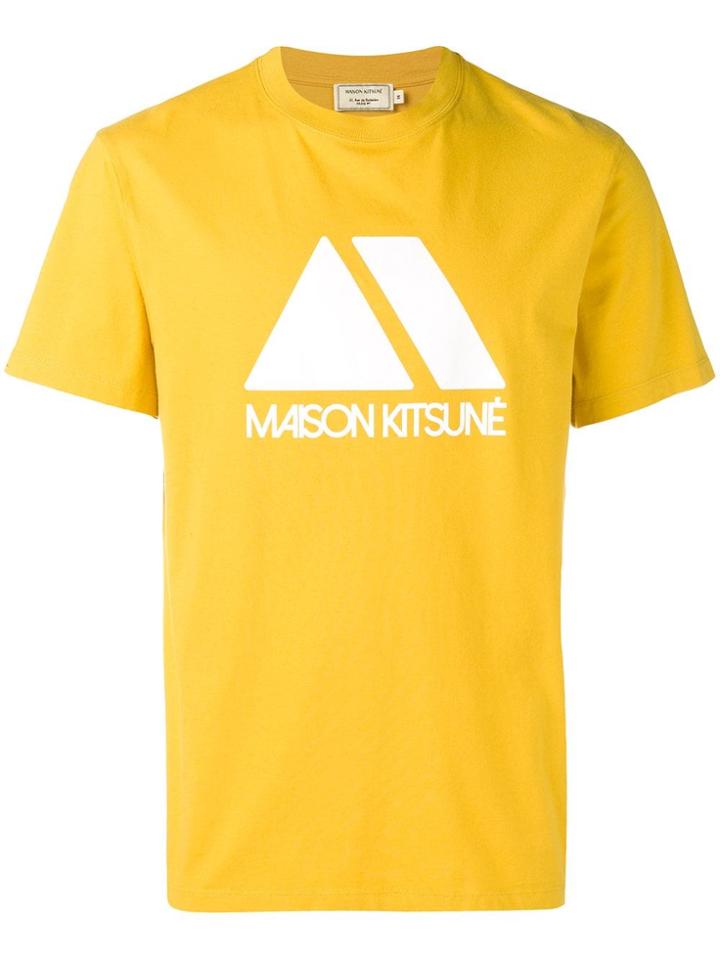 Maison Kitsuné Printed Logo T-shirt - Yellow & Orange