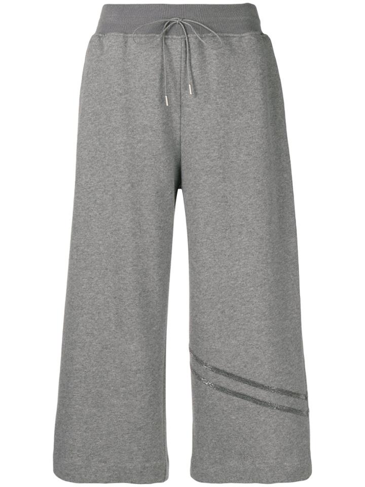 Fabiana Filippi Elasticated Waist Cropped Trousers - Grey