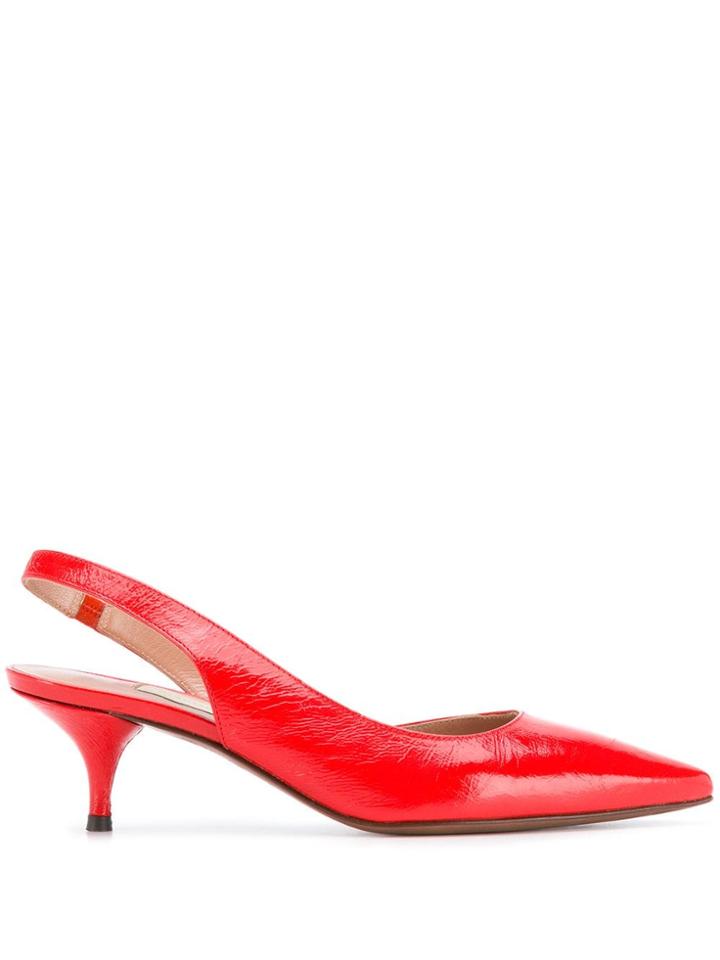 L'autre Chose Slingback Strap Pumps - Red