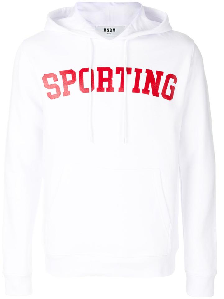 Msgm Sporting Hoodie - White
