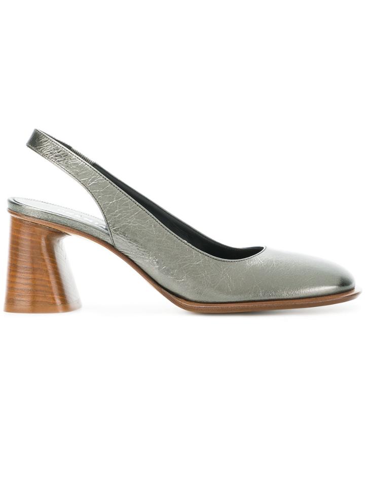 Premiata Mid-heel Slingback Pumps - Metallic