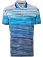 Missoni Gradient Striped Polo Shirt - Blue
