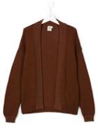 Caffe' D'orzo Open Front Knitted Cardigan, Girl's, Size: 14 Yrs, Brown