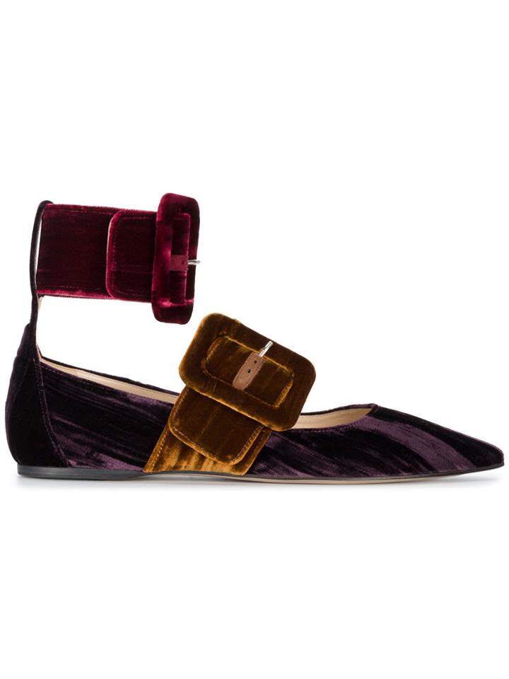 Attico Mafle Double Buckle Flat Pumps - Multicolour