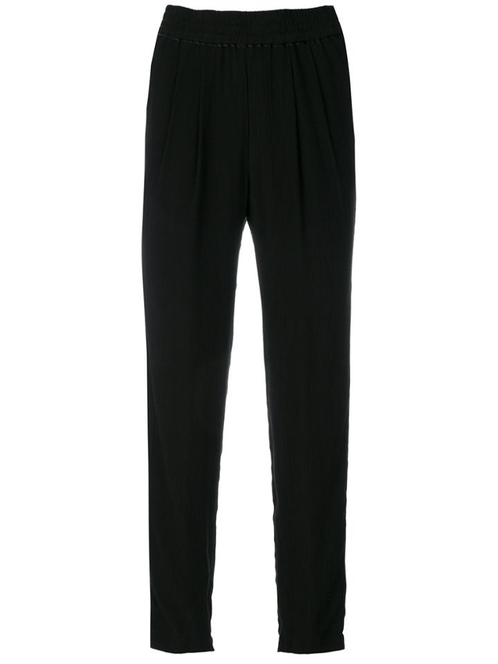 Forte Forte Slim Elasticated Waist Trousers - Black