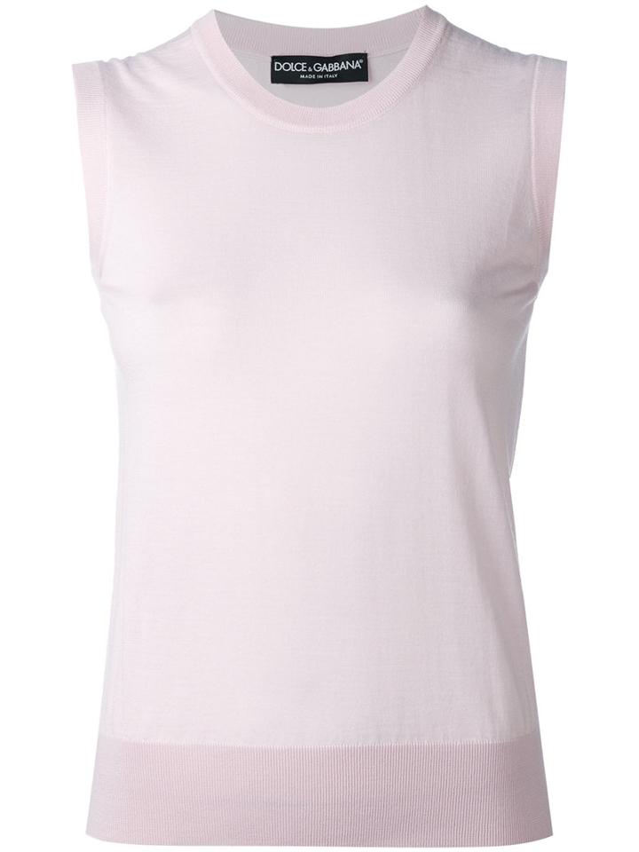 Cashmere Tank Top - Women - Cashmere - 42, Pink/purple, Cashmere, Dolce & Gabbana