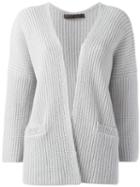 Incentive! Cashmere Open Cardigan, Women's, Size: Large, Grey, Cashmere