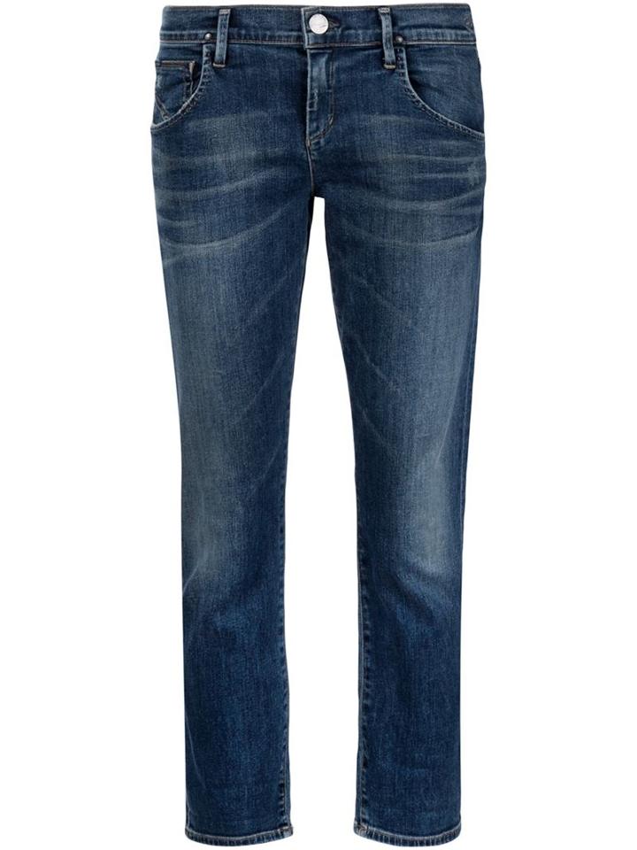Goldsign Cropped Boyfriend Jeans, Women's, Size: 25, Blue, Cotton/polyurethane