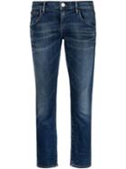 Goldsign Cropped Boyfriend Jeans, Women's, Size: 25, Blue, Cotton/polyurethane