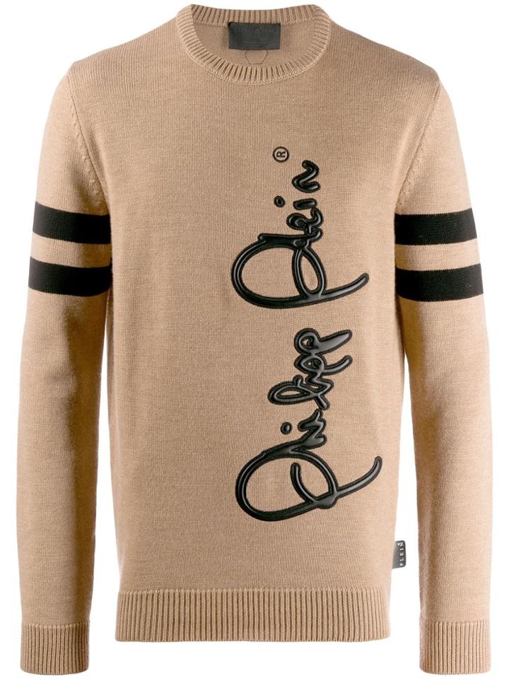 Philipp Plein Logo Jumper - Neutrals