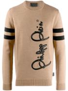 Philipp Plein Logo Jumper - Neutrals