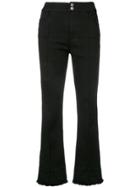 Dorothee Schumacher Flared Cropped Trousers - Black