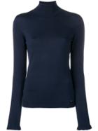 Liu Jo Roll-neck Fitted Sweater - Blue