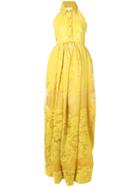 Rosie Assoulin Floral Halter Dress - Yellow